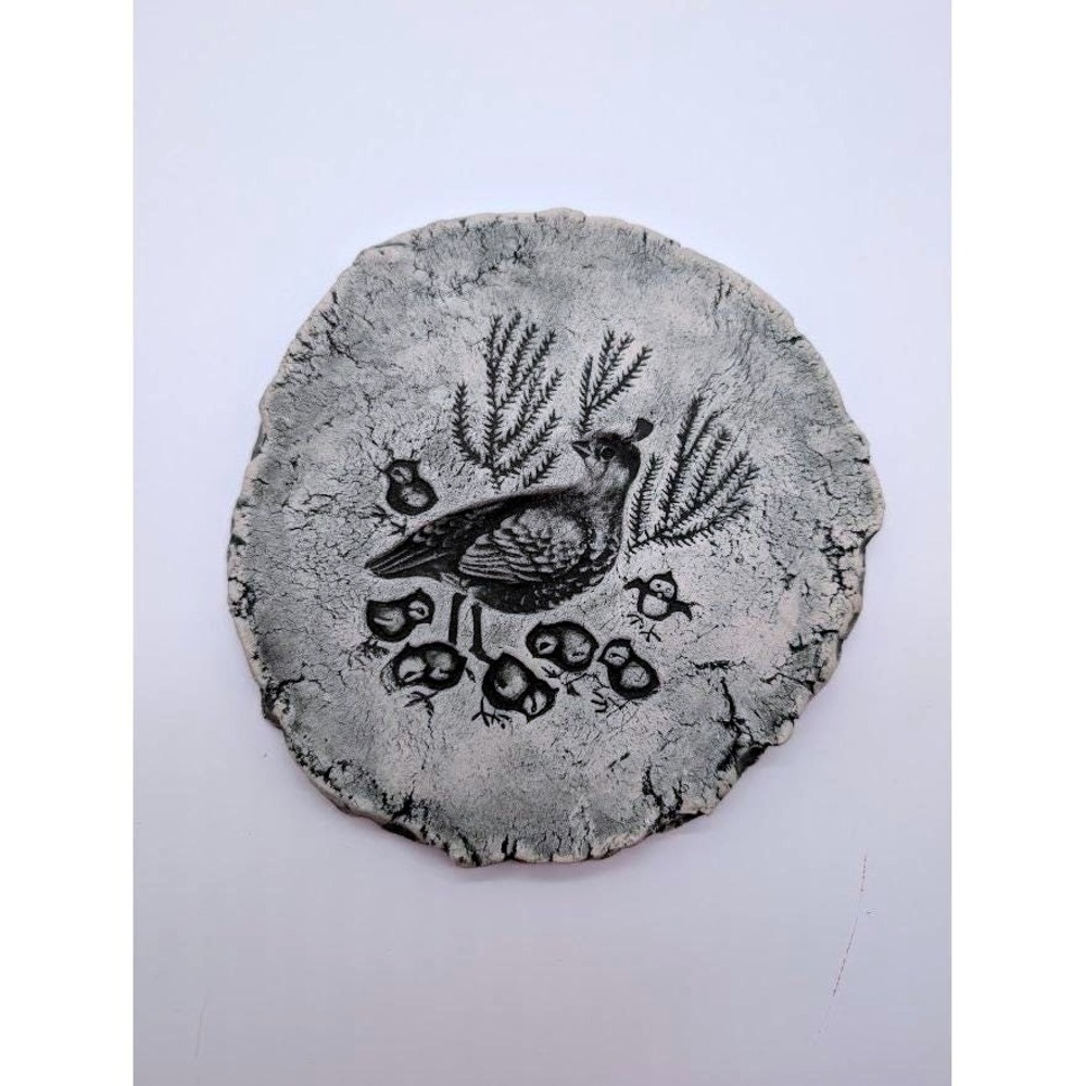 Vintage Shapes of Clay Signed Stan Langtwait Quail Wall Plaque Bird Chick Nature